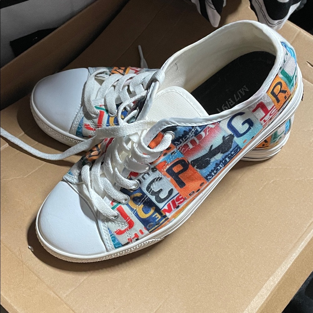 Colorful Graphic Women's Sneakers for the fav Jeep girl